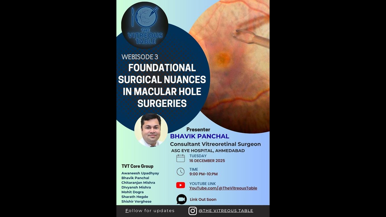 The Vitreous Table – Episode 3.. Foundational Surgical Nuances in Macular Hole Surgery