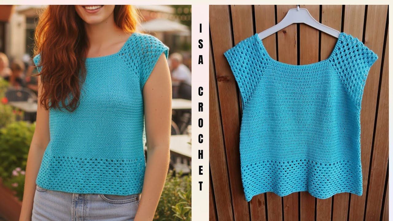 TUTO TOP BLOUSE TUNIQUE ROBE * ELLA * AU CROCHET GRANY TOTAL DÉBUTANTS