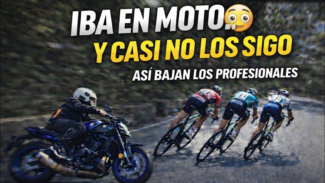 😳 ¡Casi no puedo seguirlos en moto! Así bajan los PROFESIONALES🚴💨 | Vuelta a Andalucía 2026 🔥