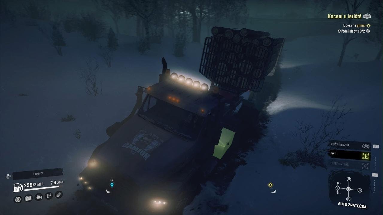 SnowRunner Alaska 18 middle logs Voron Grad, buried tunnel White Western Star