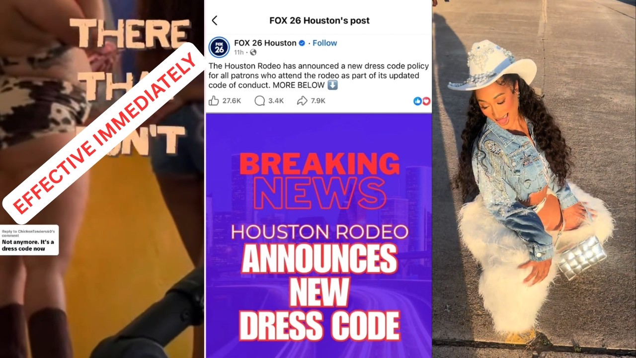 HOUSTON RODEO ENFORCES DRESS CODE! #tiktokcompilation #HOUSTONRODEO