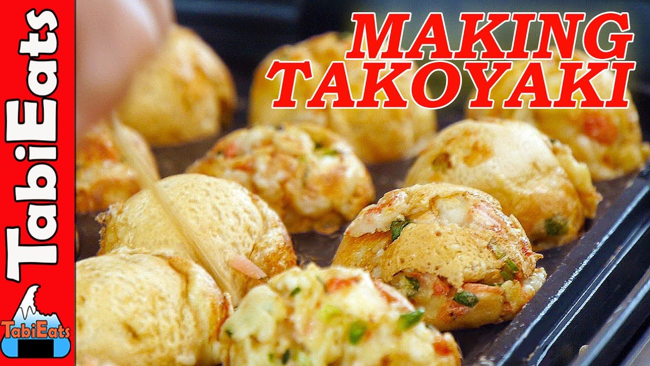 JAPANESE STREET FOOD-How to Make TAKOYAKI (Step-by-Step)