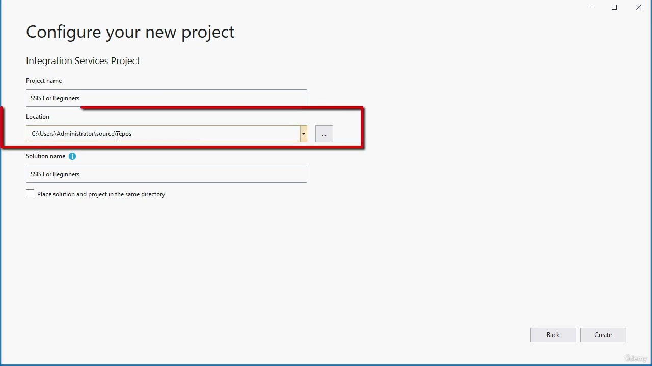 19. Создайте пакет SSIS.