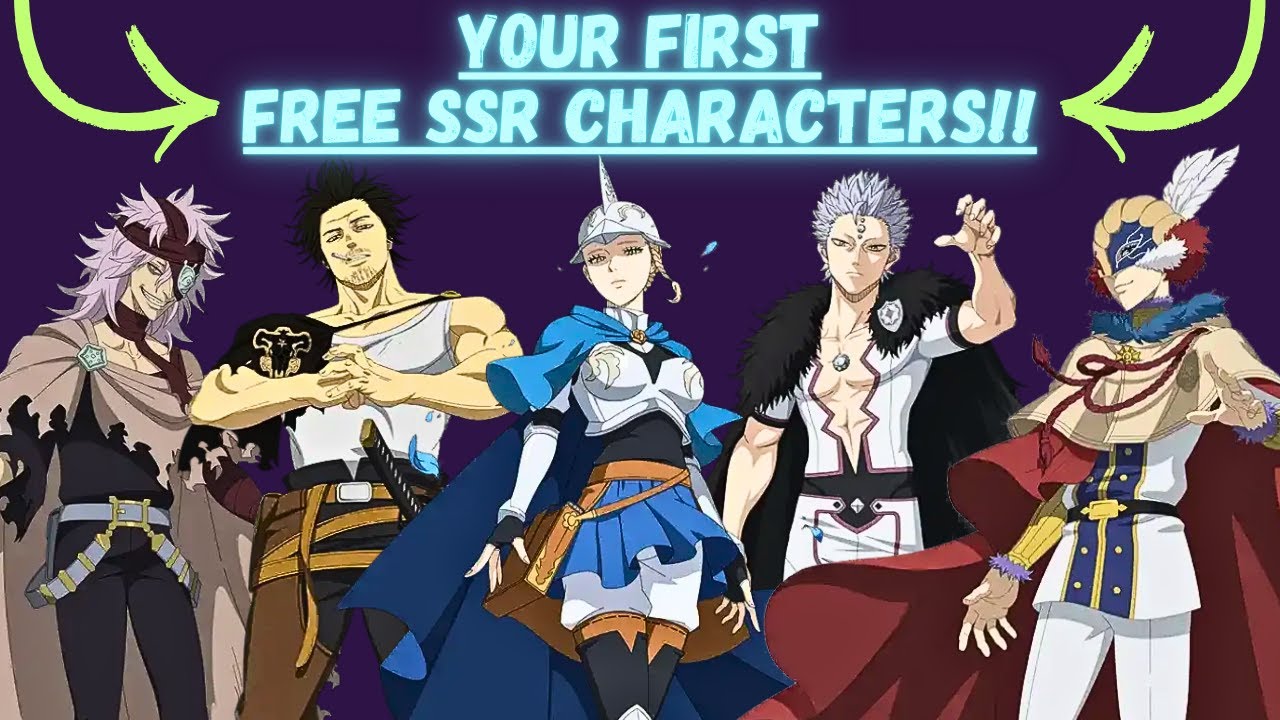 Your First FREE SSR CHARACTERS!! REROLL and WHO TO CHOOSE!! Black Clover Mobile