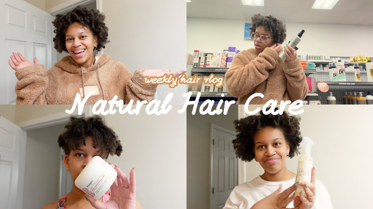 Realistic Week in My Natural Hair: Wash Days, Styling Wins & Fails!, Olaplex Routine & New Products!