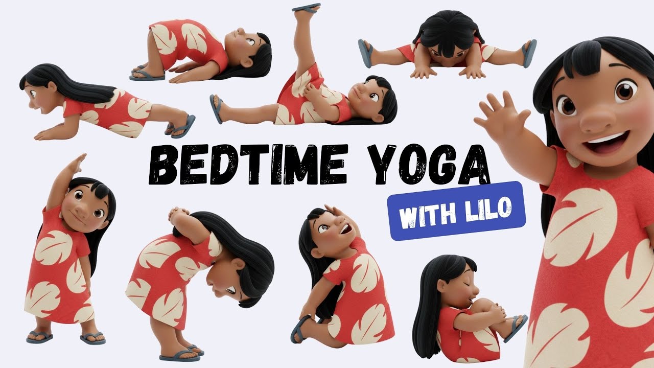 Bedtime Yoga for Kids | Relax & Dream with Lilo | Stitch Yoga Routine