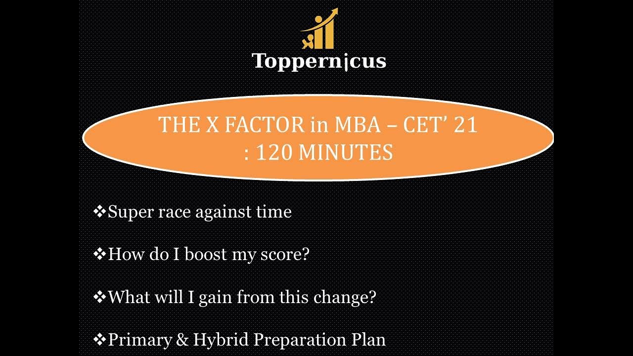MBA CET 2021- New Exam Pattern || Your Preparation Strategy || Importance of Mocks || Toppernicus