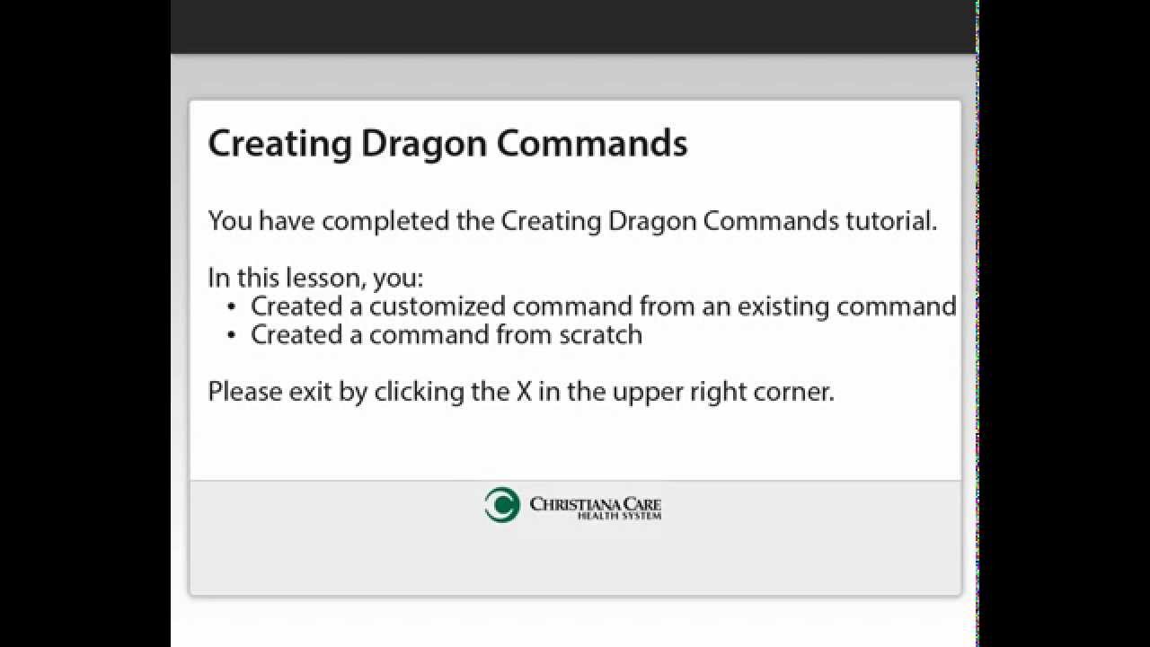 Creating Dragon Commands
