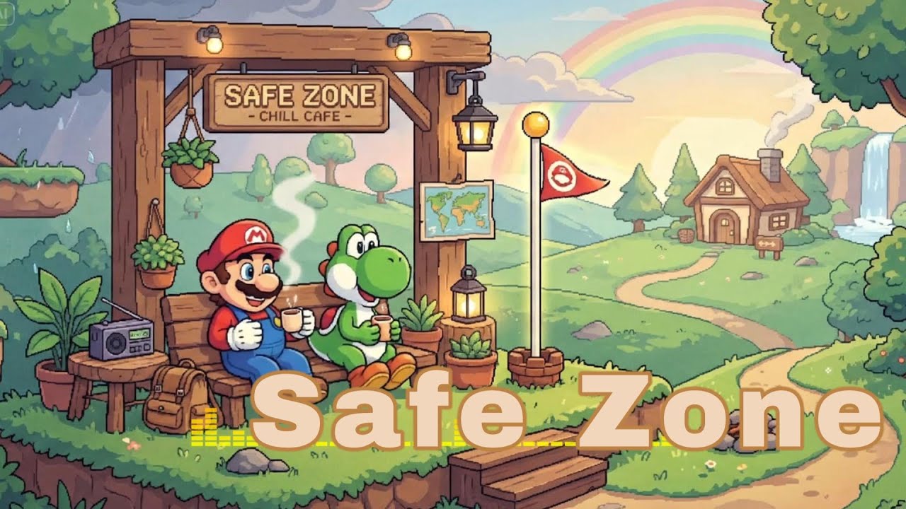 Super Mario Relaxing Music 🍃 - Safe Zone (Chill Cartoon Vibes)