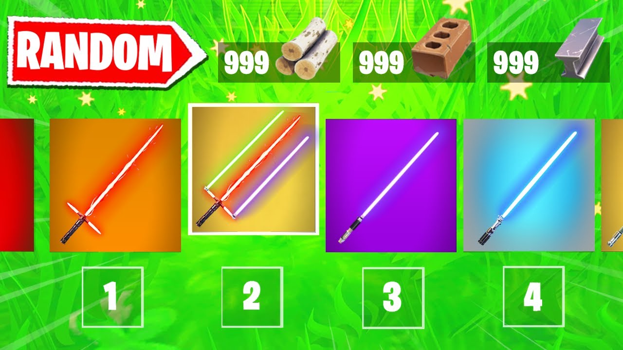 The *RANDOM* LIGHTSABER Challenge in Fortnite