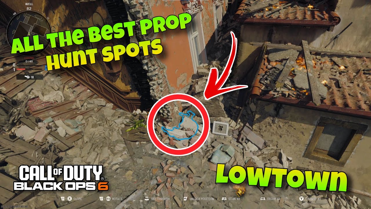 BO6 PROP HUNT: All *BEST* Working Glitch & Spots on Prop Hunt- On Lowtown!