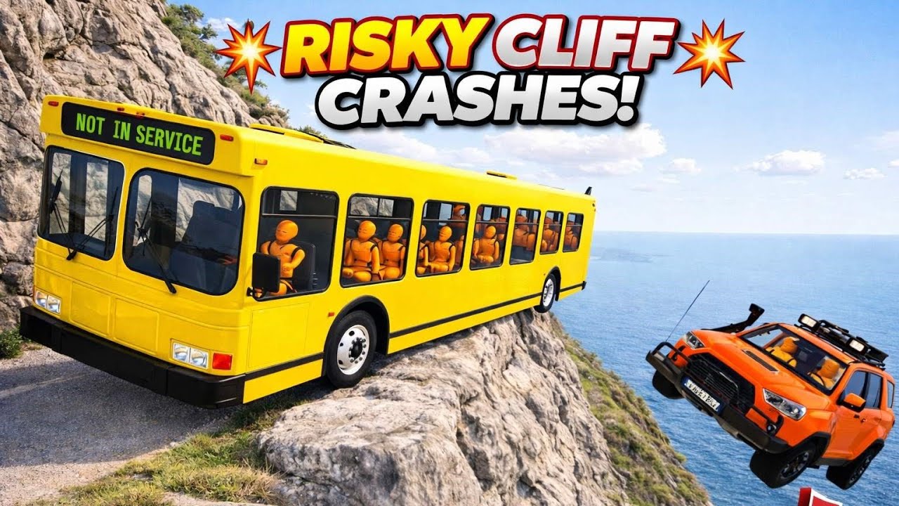 EDGE OF DEATH! 😈🚗 Brutal Cliff Crashes Compilation 💥| BeamNG.drive