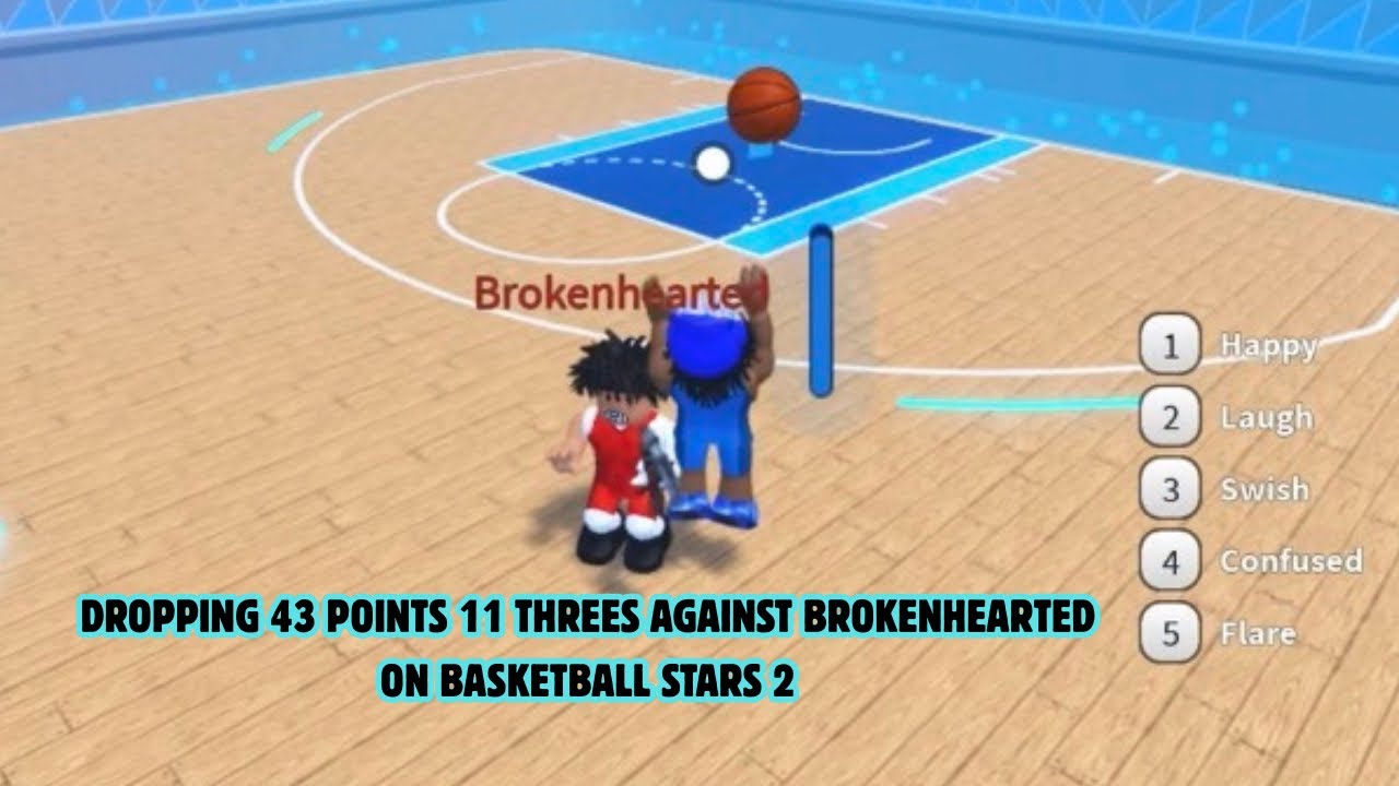 Dropping 43 Points 11 Threes Against BrokenHearted On Basketball Stars 2