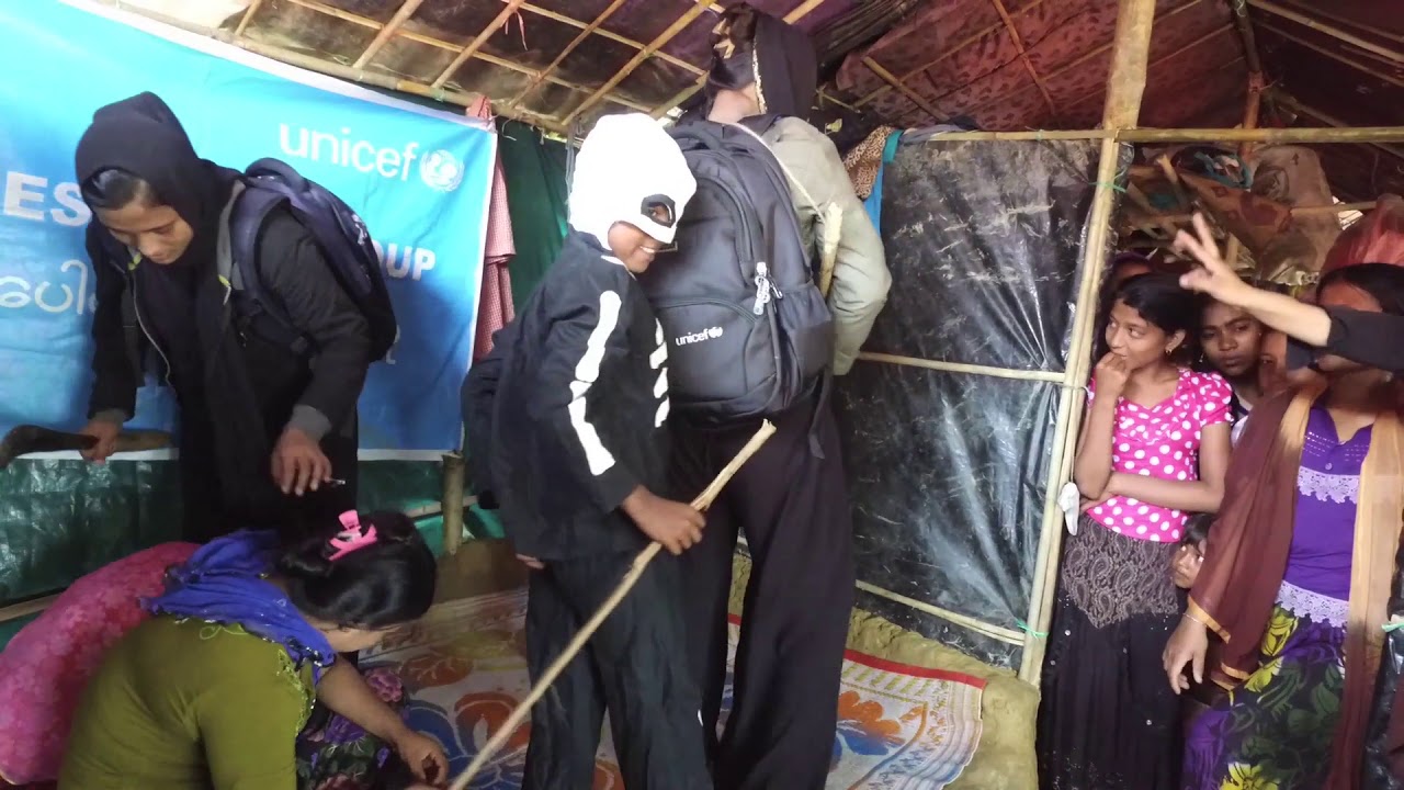 Escaping terror: A re-enactment by Rohingya girls