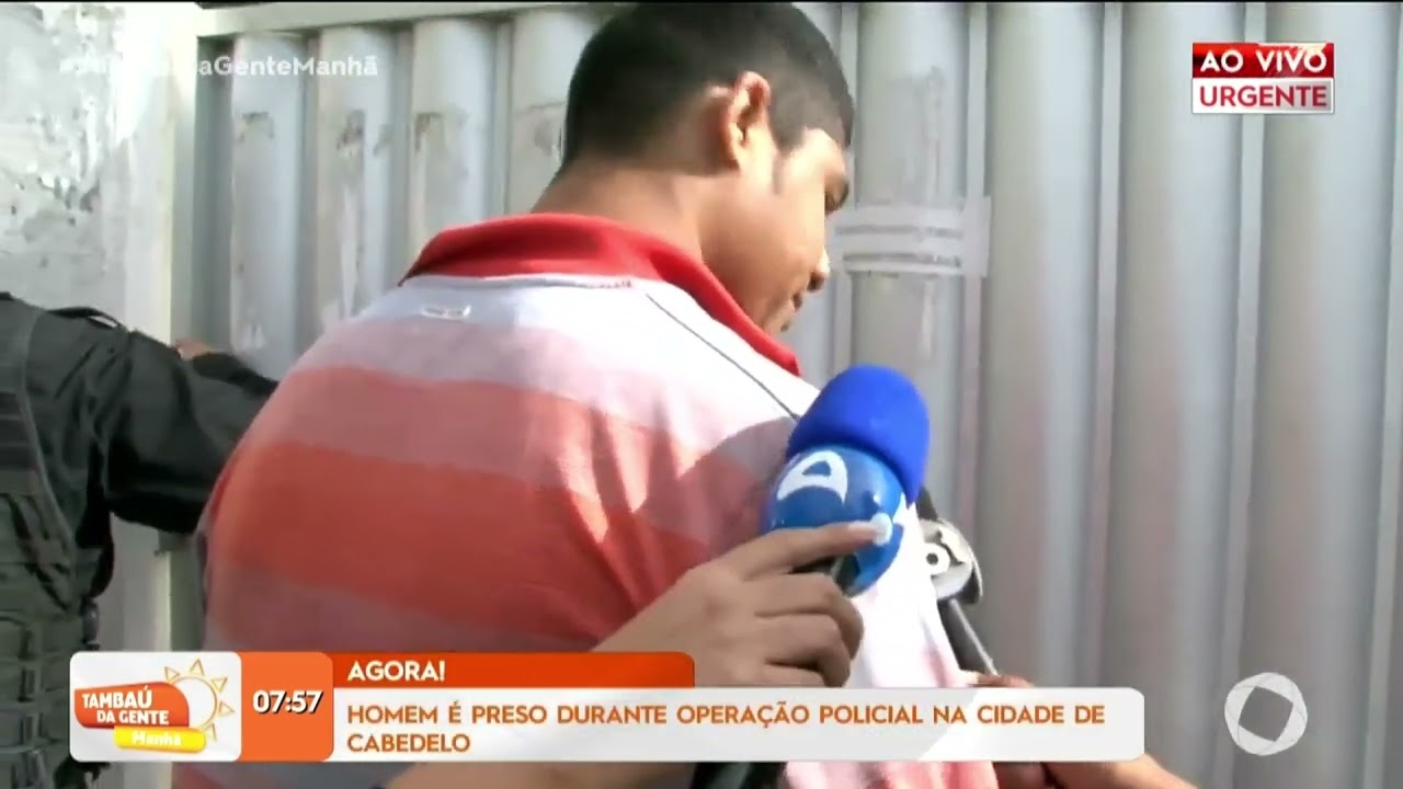 Homem é preso durante operação policial na cidade cabedelo - Tambaú da Gente Manhã