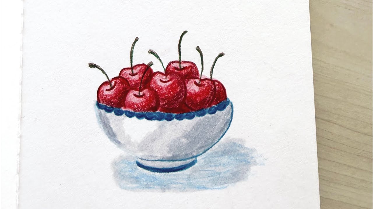 Draw with Me: Cherries in a Bowl 🍒 | Simple Drawing Tutorial