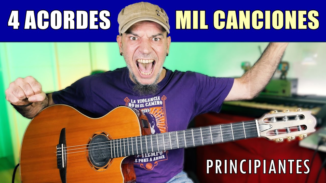 4 ACORDES FACILES para tocar 1000 CANCIONES 🎸 | Tutorial para Guitarristas Principiantes