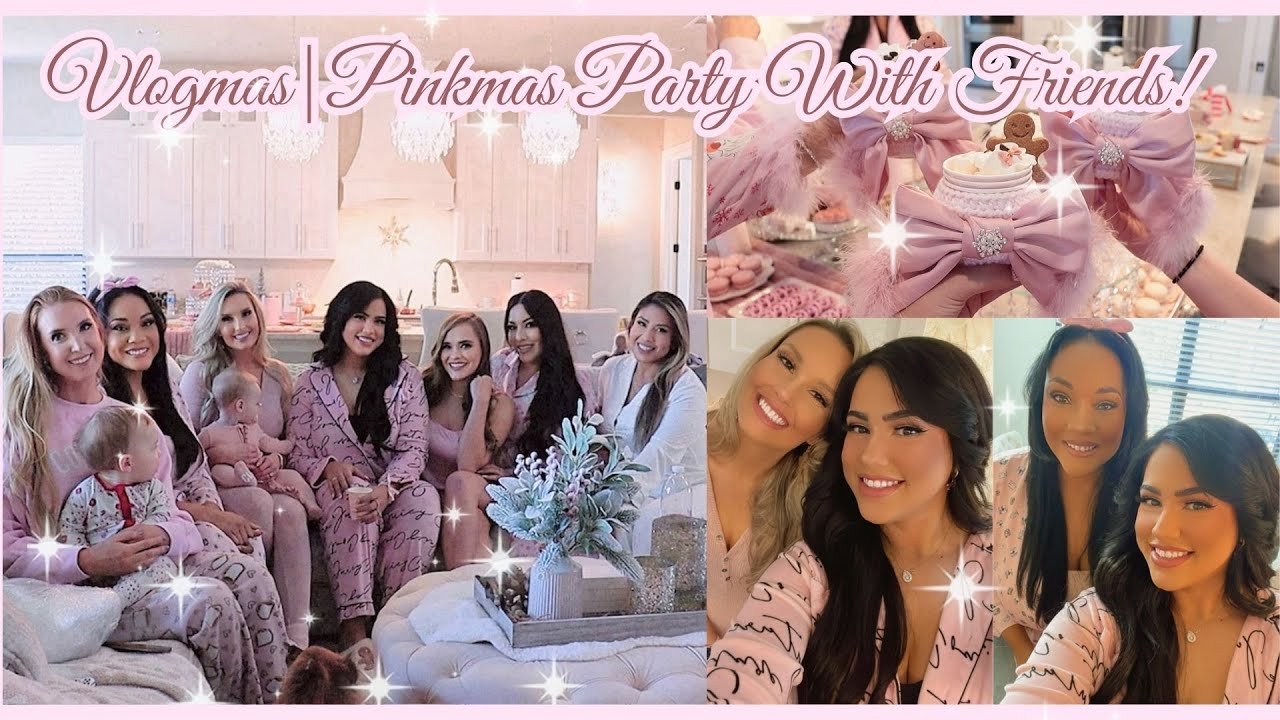 VLOGMAS!| A VERY PINK GIRLY CHRISTMAS PARTY!