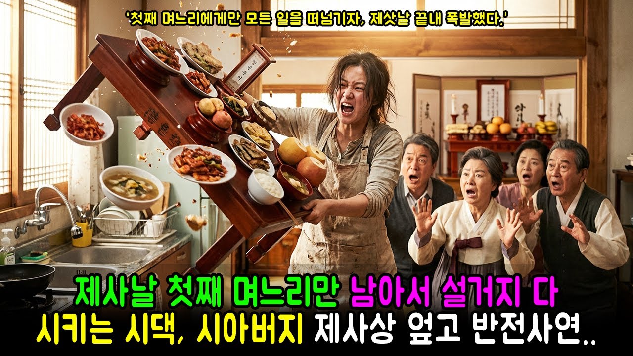 제사날 첫째 며느리만 남아서 설거지 다 시키는 시댁, 시아버지 제사상 엎고 반전사연.. | 감동사연 | 노후사연 | 막장사연