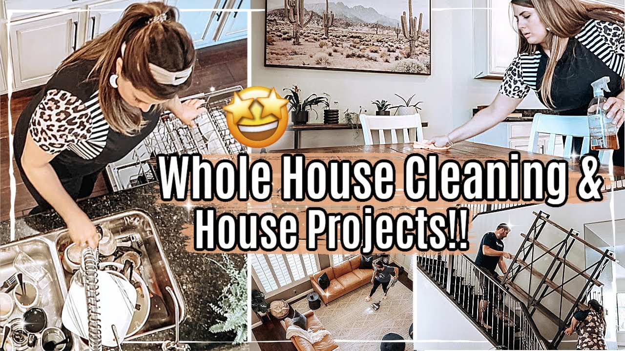 🤩 WHOLE HOUSE CLEAN WITH ME 2021 + NEW HOUSE PROJECTS & DECORATING :: Speed Cleaning Motivation