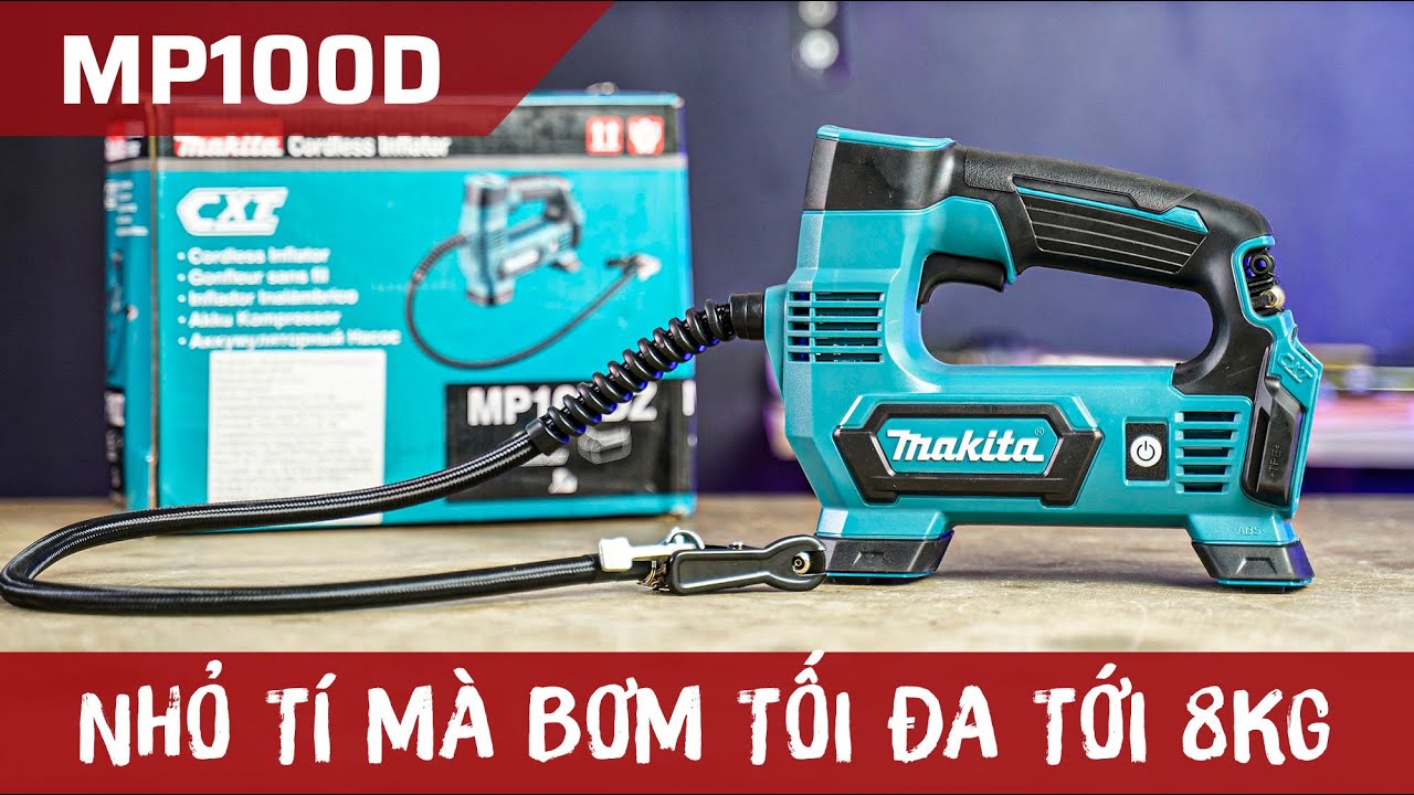 Máy Bơm Hơi Siêu Mạnh Mà Nhỏ Gọn Của Makita | MP100D, Bơm Tối Đa 8 Kg, Xài Chung Pin 12V
