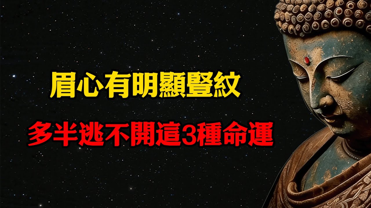 無論男女，眉心若有明顯豎紋，後半生多半逃不開這3種命運  #佛學 #佛法 #佛教 #禅悟佛心 #因果報應 #傳統文化 #佛教文化 #修心修行