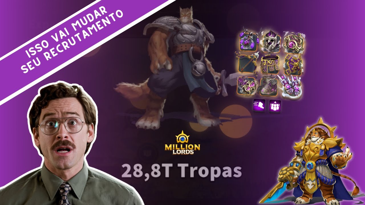 ISSO VAI MUDAR TOTAL O TEU RECRUTAMENTO NO MILLION LORDS! ⚔️🔥