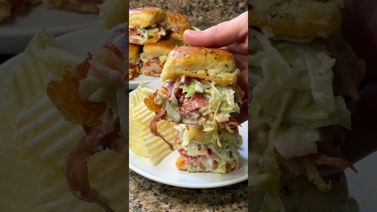 Chopped Italian Sliders  #chopped #italiansandwich #sliders #yum  #sandwich @KING&rsquo;S HAWAIIAN