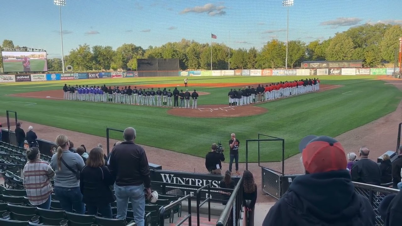 Frank Lucas Sings the National Anthem at Schaumburg Boomers Wintrust Stadium September 5 2025.