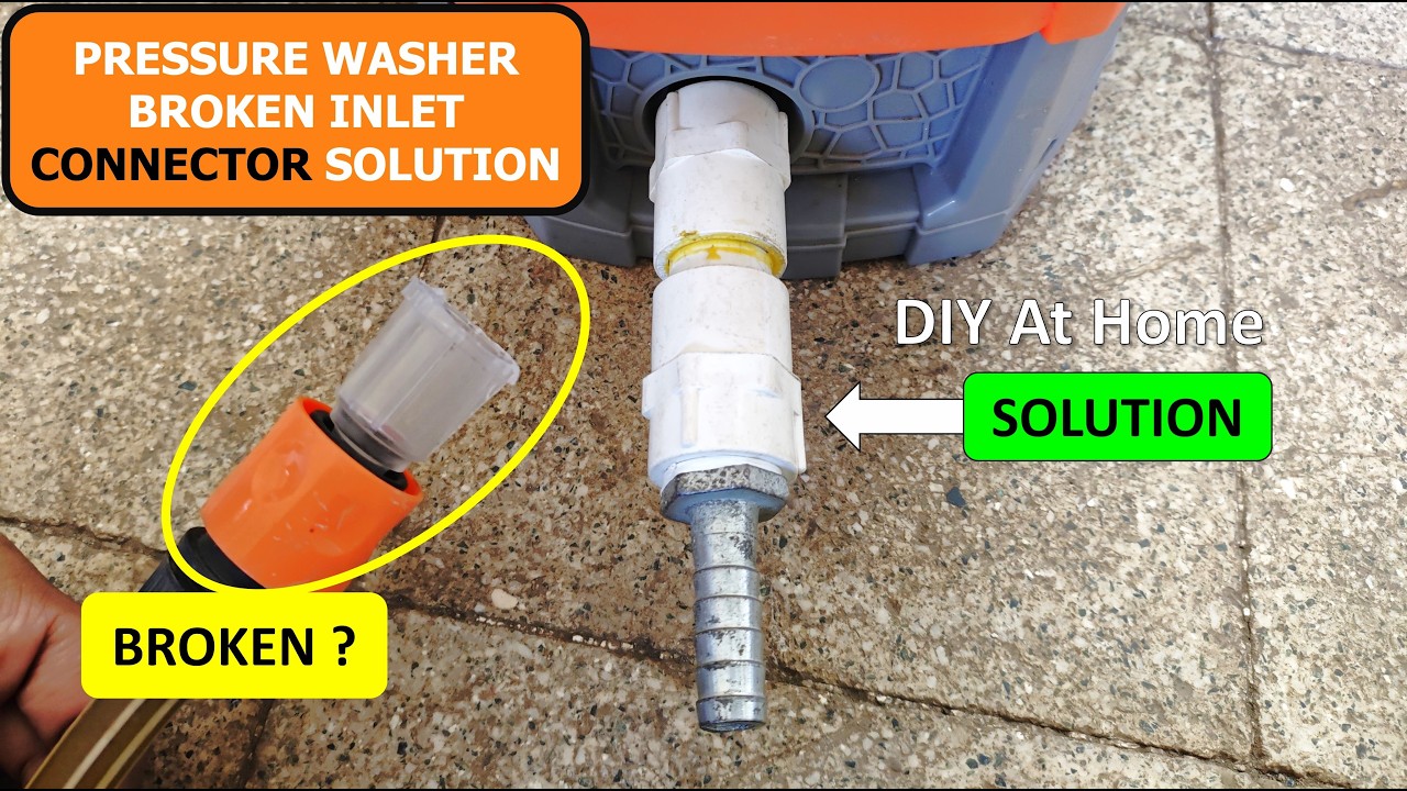 Pressure Washer Inlet connector broken | Pressure washer hose connector repair | Quick connect Fix