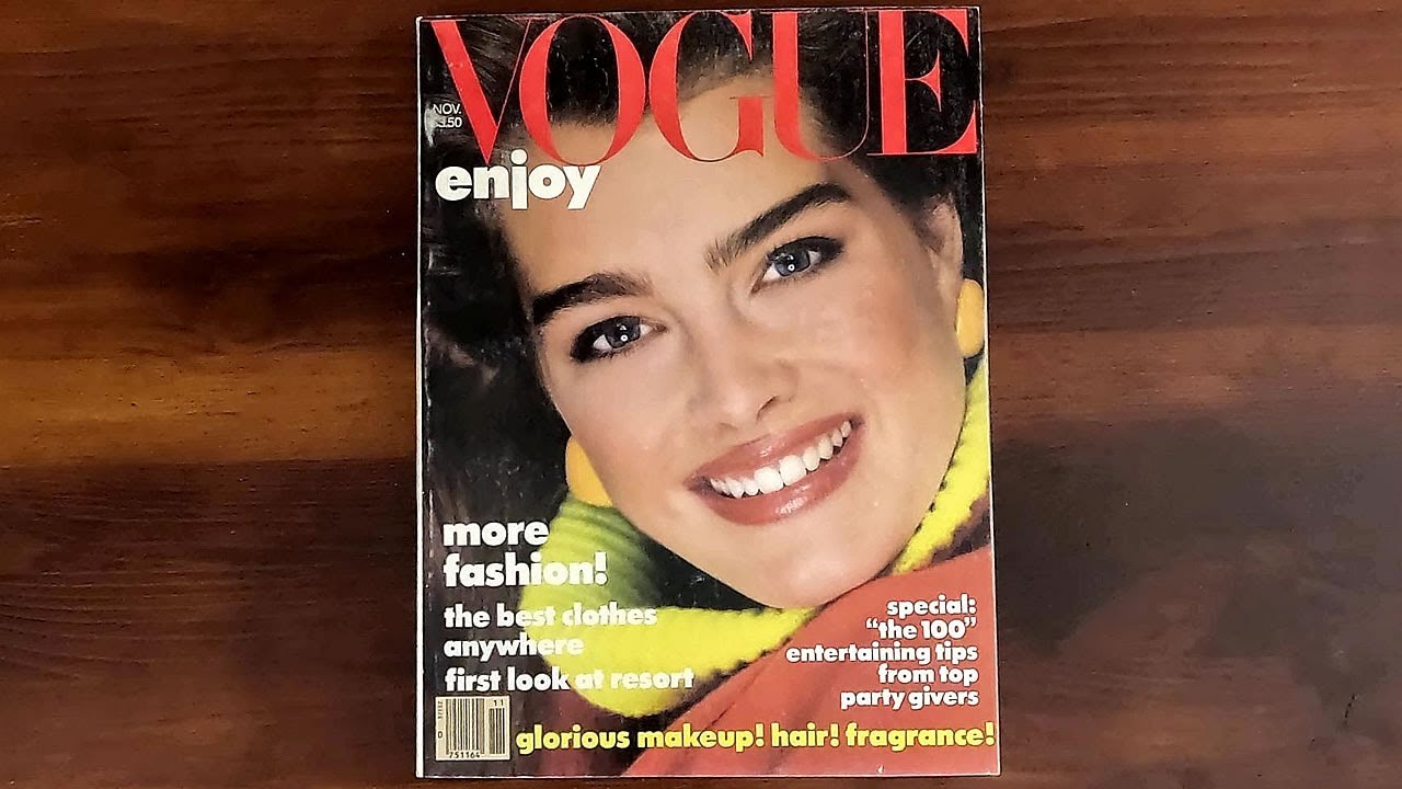 Vogue November 1983 Brooke Shields, Andie MacDowell, David Bowie | ASMR Magazine Flip Through