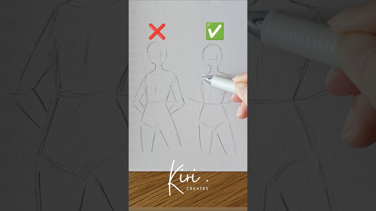 How to draw anime pose | Don't make this beginner mistake #howtodrawanime #animetutorial