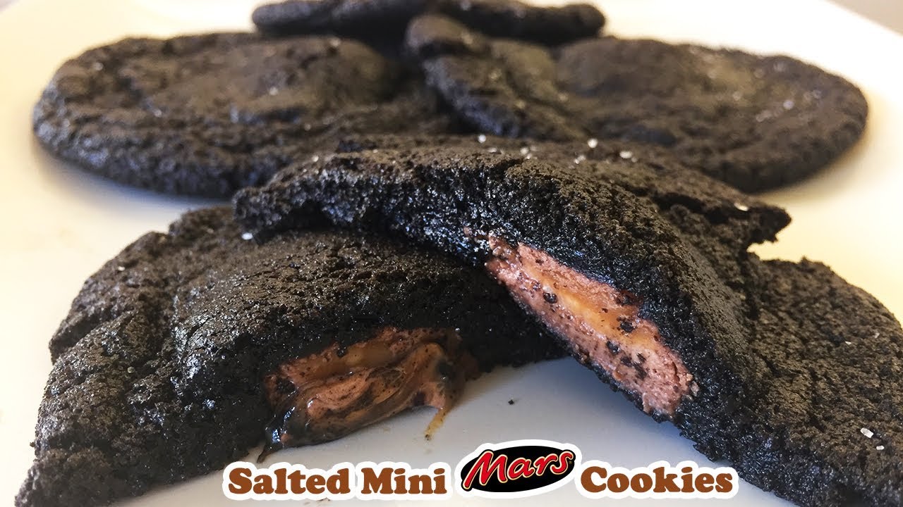 Salted Mini Mars Halloween Cookies - Cheeky Crumbs