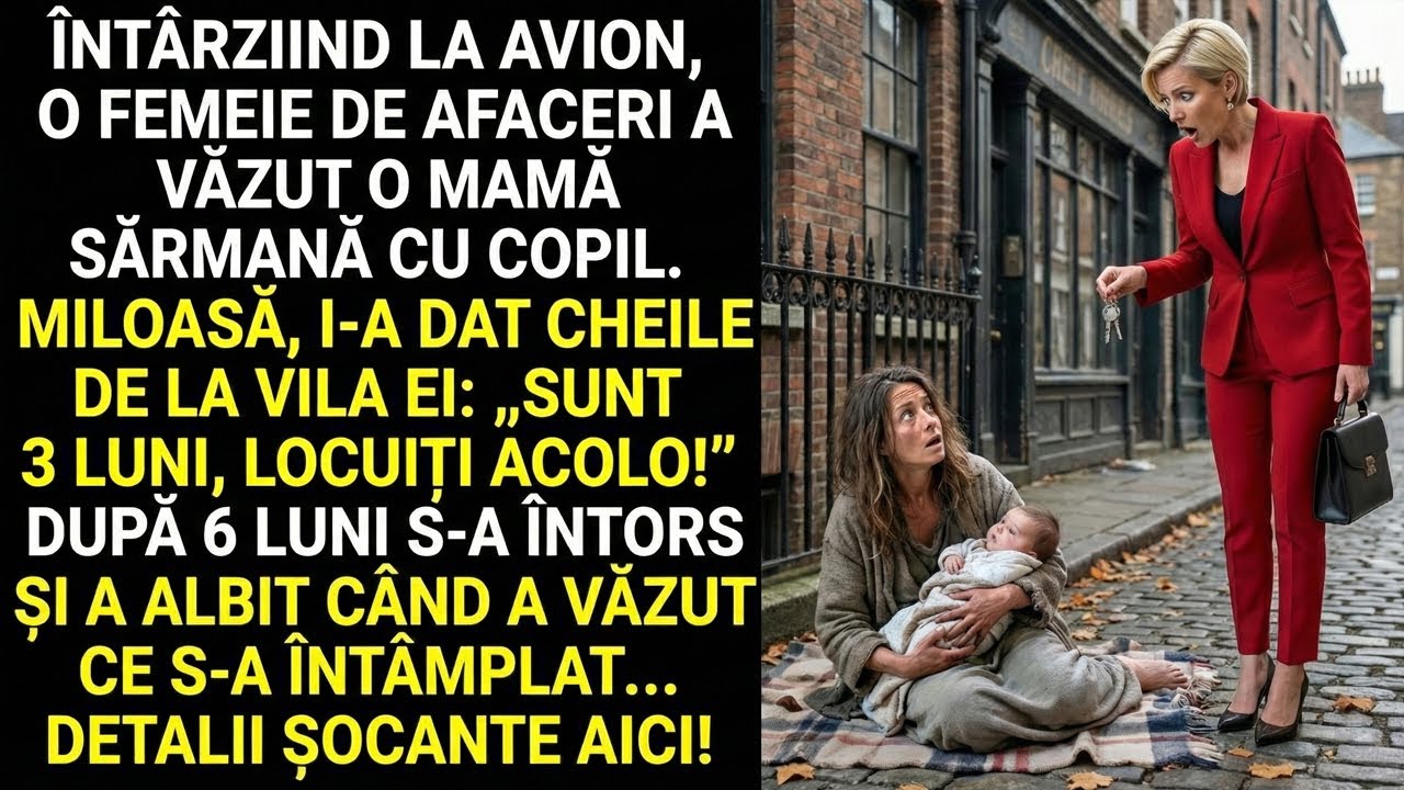 Întârziind la avion, o femeie de afaceri a văzut o frumoasă femeie fără adăpost cu un copil...