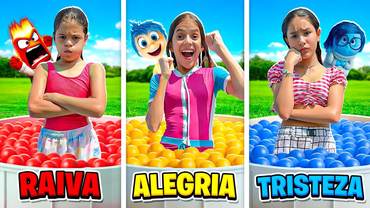 QUEM PEGAR MAIS BOLINHAS DA SUA EMOÇÃO VENCE* divertidamente (Jéssica Sousa e Família)