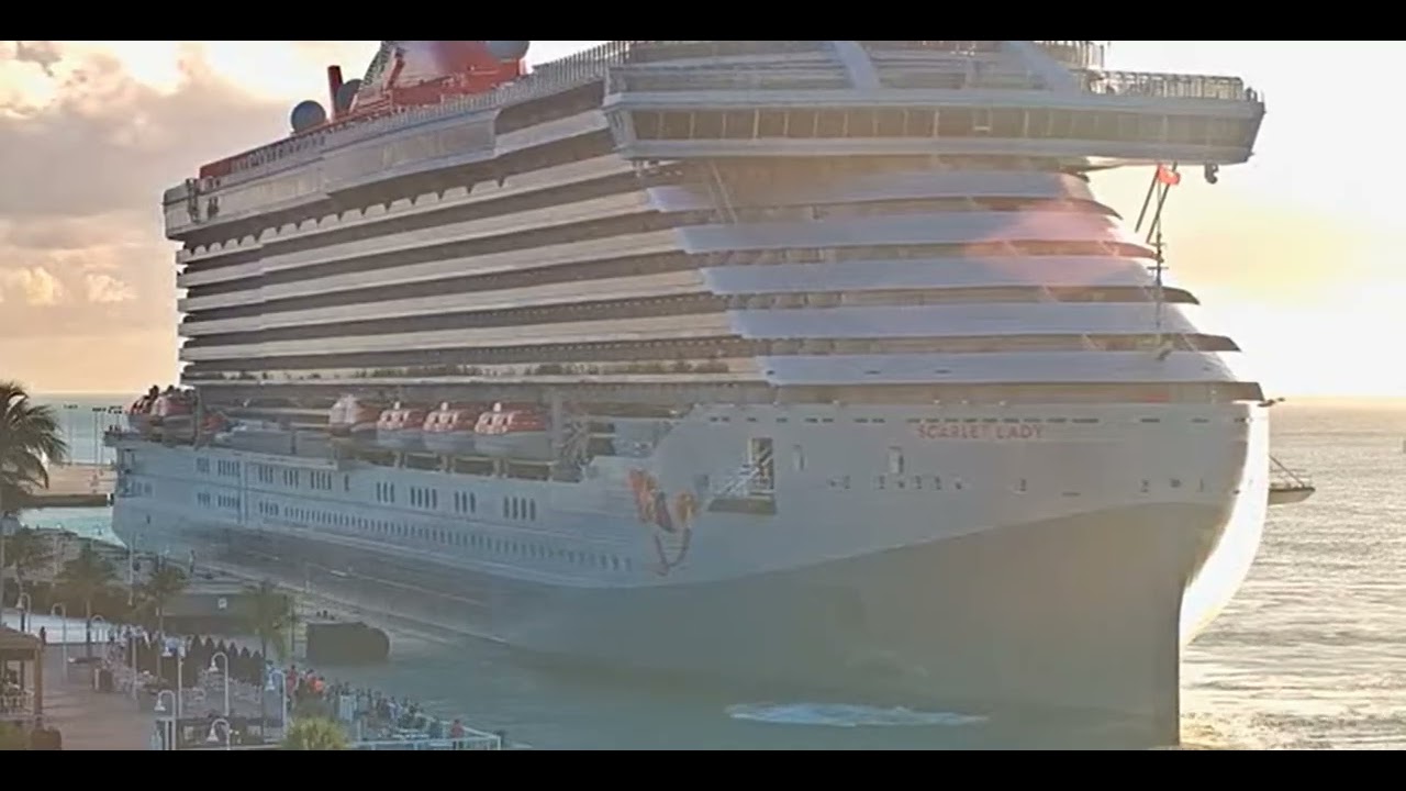 Cruise ship Virgin  Scarlet Lady departs Key West Friday afternoon 09jan2026