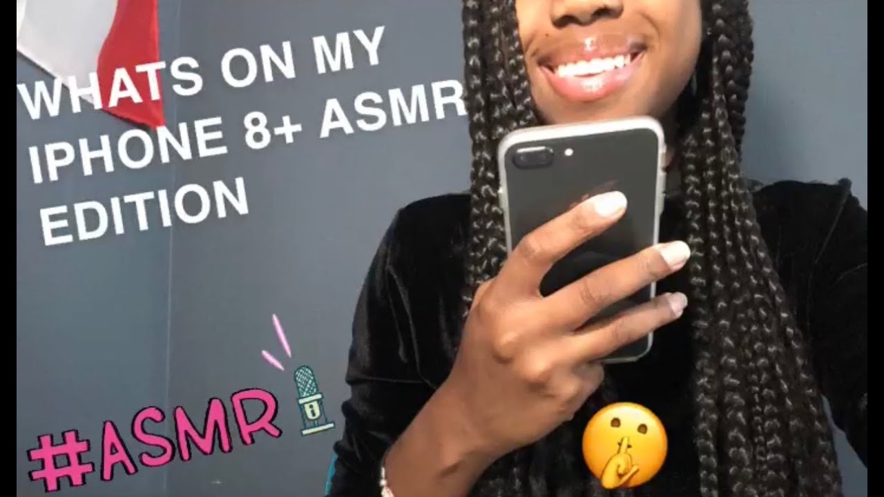 ASMR- WHATS ON MY IPHONE 8 PLUS // *WHISPERING*