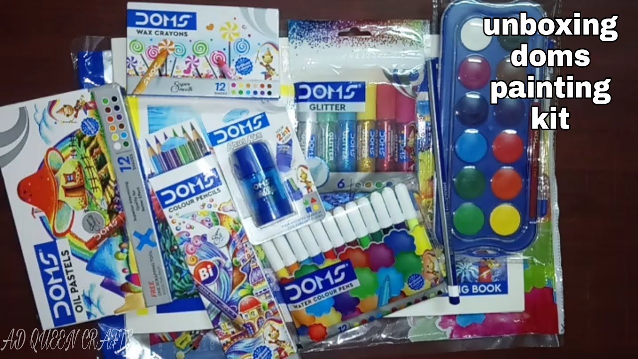 Unboxing doms painting kit/rs 199 painting kit/AD Queen crafts