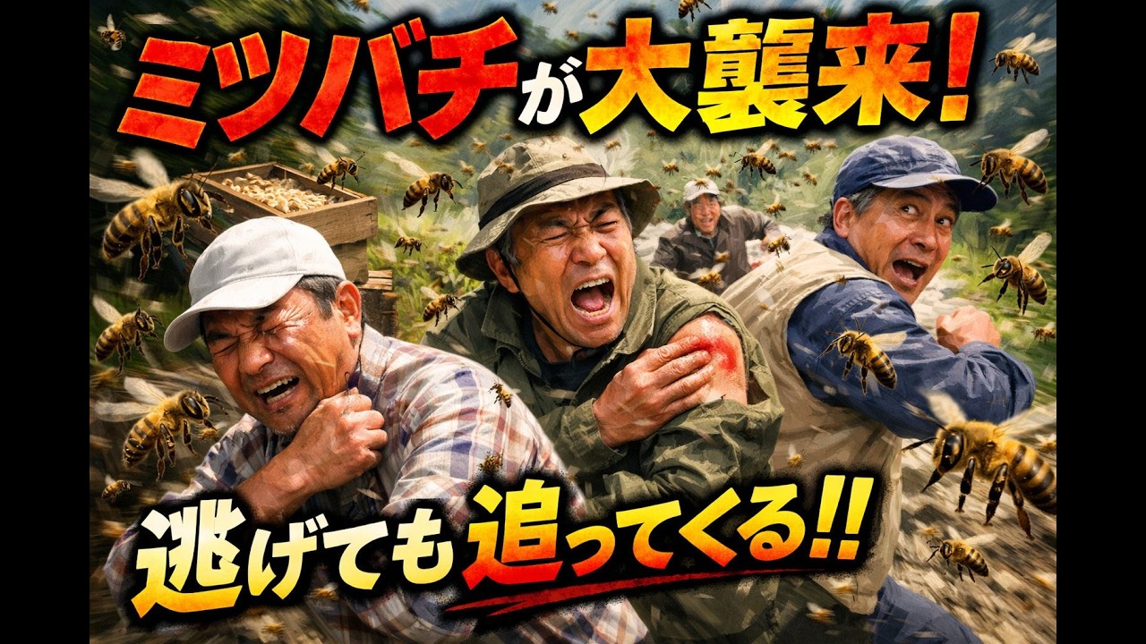 日本ミツバチが怒る大反撃