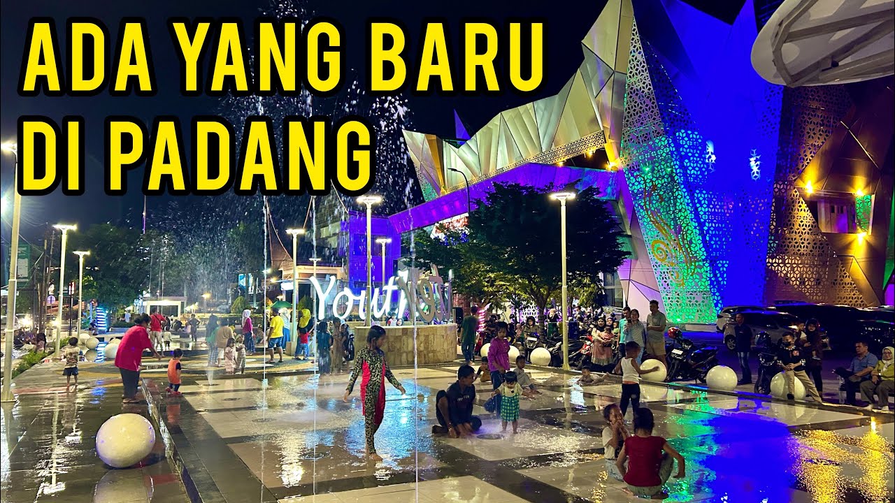 WISATA TERBARU YANG SEDANG VIRAL DI KOTA PADANG TAMAN AIR MANCUR❗️😱 SUASANA MALAM KOTA PADANG 2024