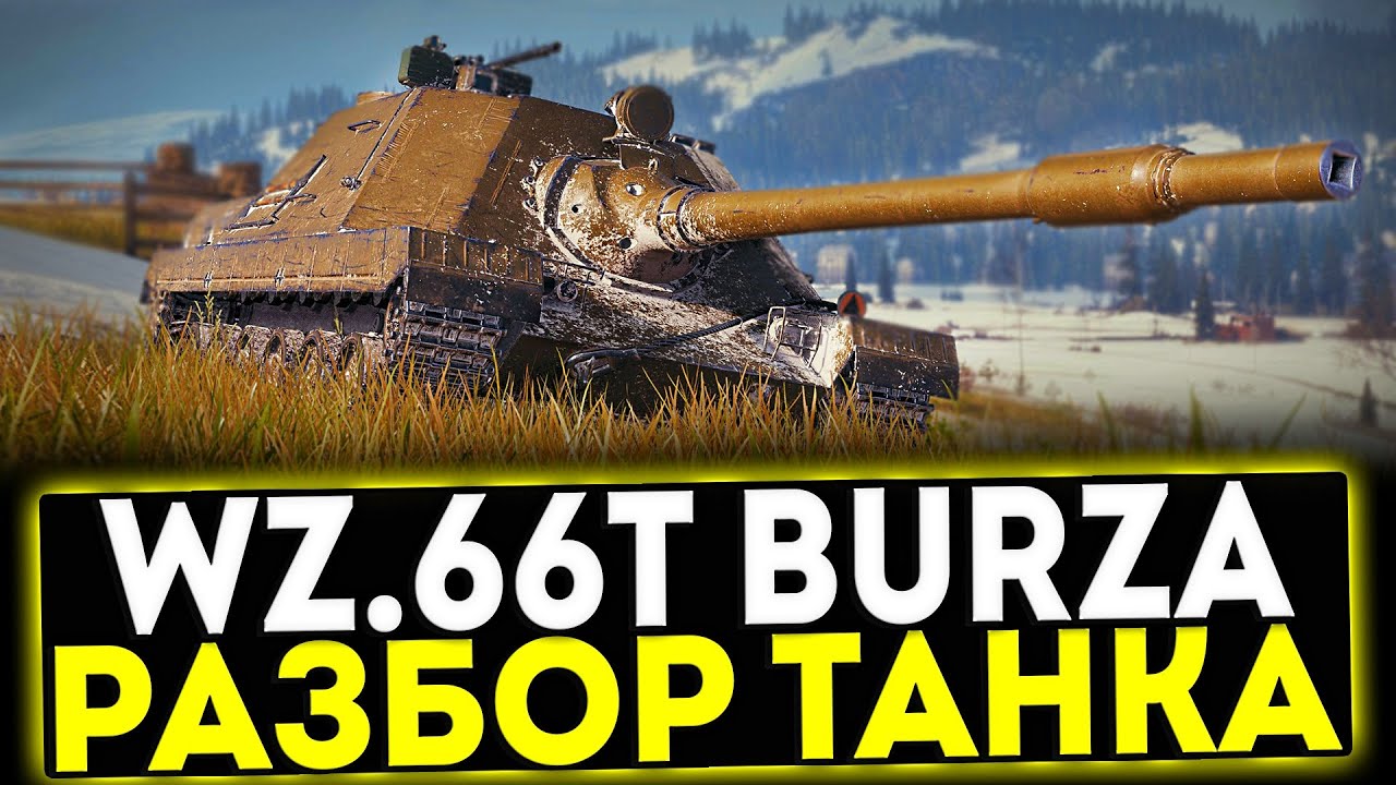 ✅ WZ.66T Burza - ОБЗОР ТАНКА! НОВАЯ ПРЕМ ПТ-САУ ПОЛЬШИ! МИР ТАНКОВ