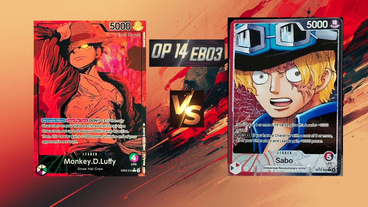 [OP14 - Eb03] POV One Piece TCG: GP Luffy 🟢🟣 vs RB Sabo 🔴⚫️