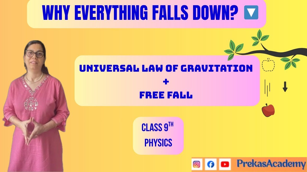 Gravitation Class 9 | Gravity, Free Fall, Value of g, Graphs & Daily Life Examples | Prekas Academy