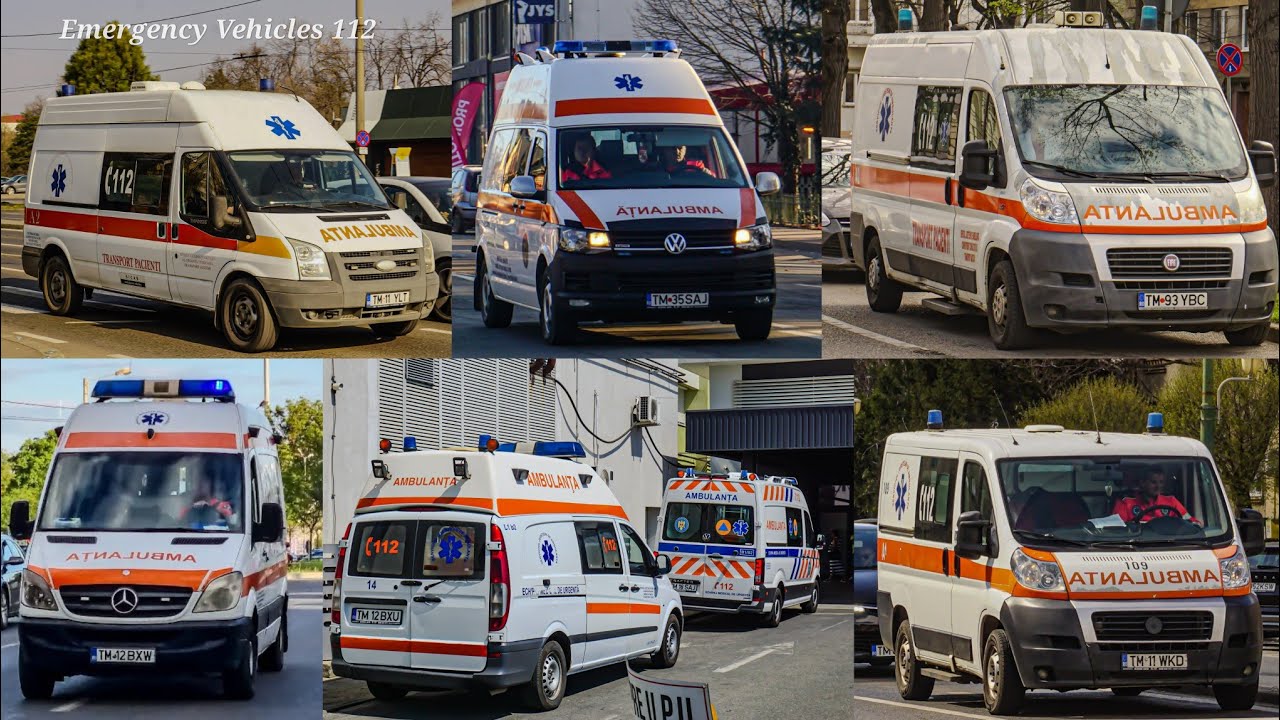(FULL Compilation) Ambulanțe SAJ în acțiune/ Romanian Ambulance Service units responding code 3