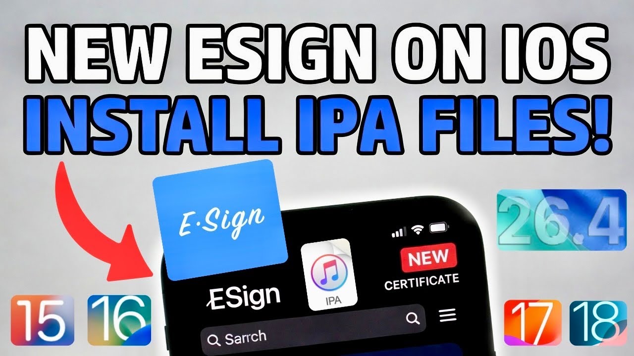 [НОВИНКА] Установка ESign и IPA-файлов на iPhone и iPad БЕЗ джейлбрейка/ПК | Установка IPA-файлов...