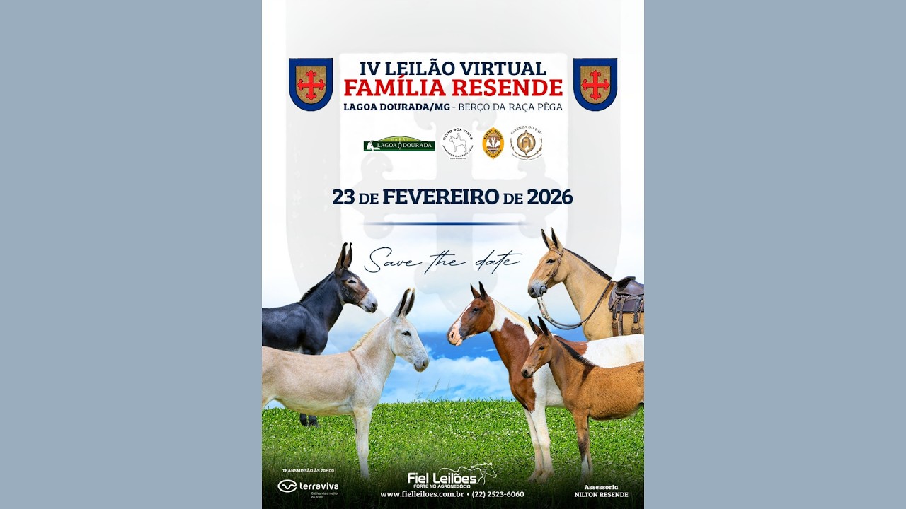 IV LEILÃO VIRTUAL FAMÍLIA RESENDE | 23/02/2026 – 20H