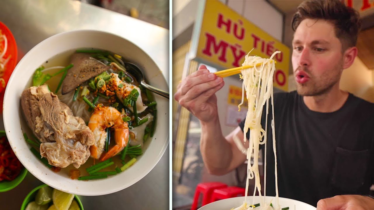 Еда Меконга во Вьетнаме | Костный мозг Ху Тиеу Ми Тхо + Рынок экзотических фруктов