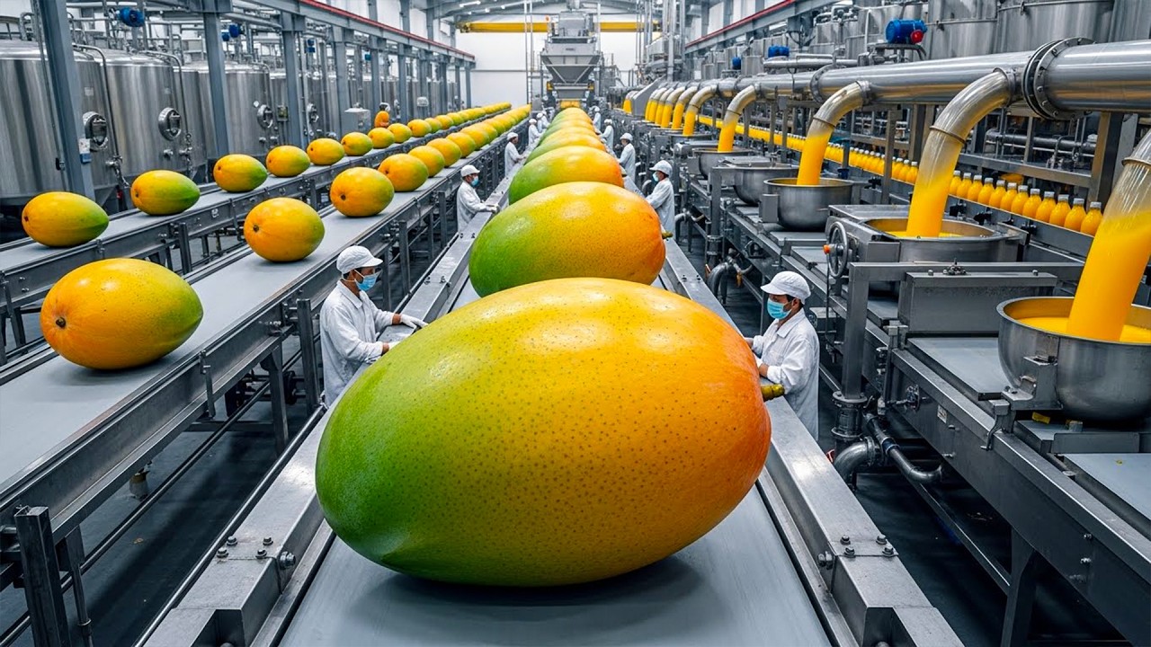 Inside the Mango Juice Factory &ndash; How Fresh Mangoes Become Export-Grade Juice (Full Process)