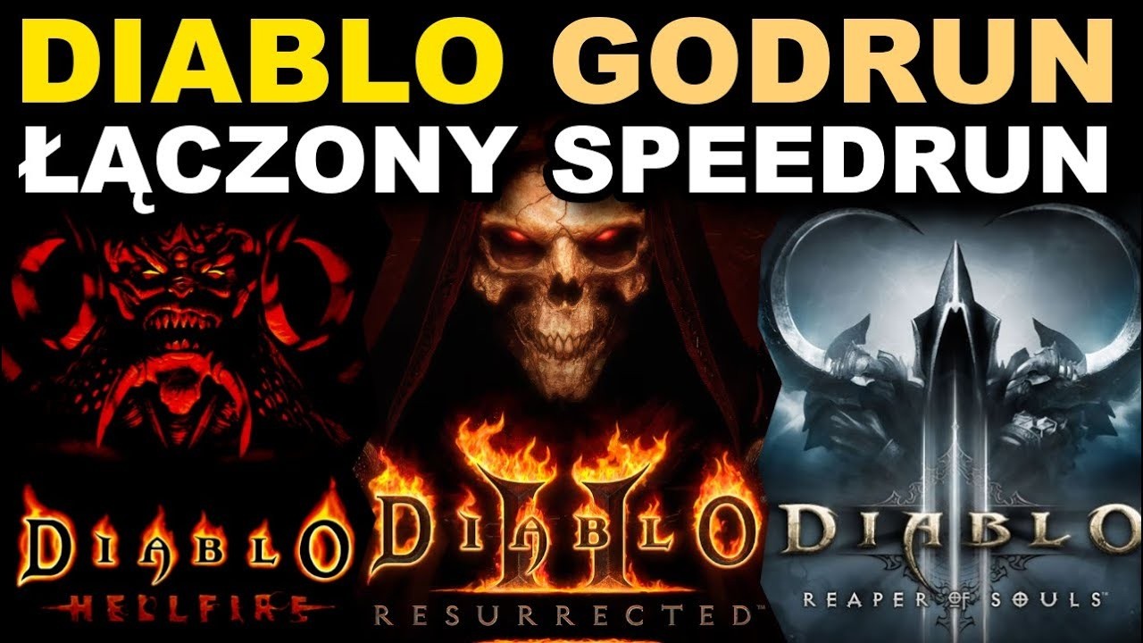 Zrobiłem GODRUN Diablowy! Speedrun łączony Diablo 1, Diablo 2 & Diablo 3 w 6 godzin