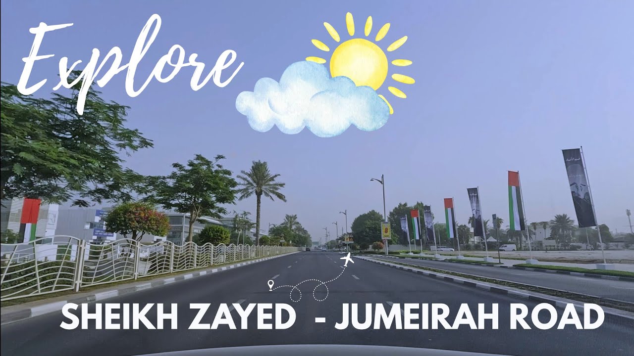 Jumeirah Road Drive | Dubai Vibes| Evening Skyline Views  |  Dubai Streets | Golden Hour Ambience